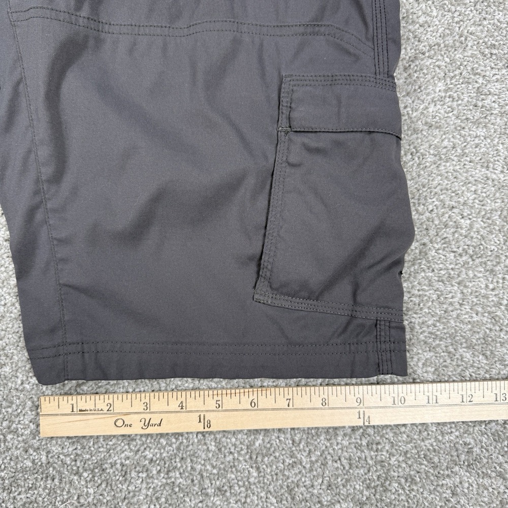 prAna Stretch Zion Belted Cargo Shorts Gray Mens 32x12 Hiking Outdoor Trail - Picture 5 of 12